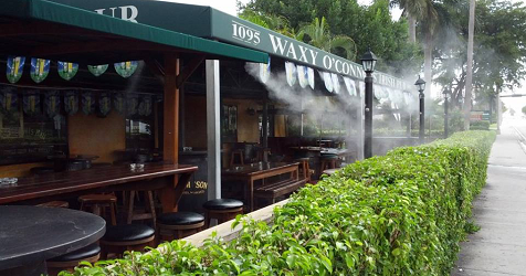 Hệ thống phun sương quán cà phê