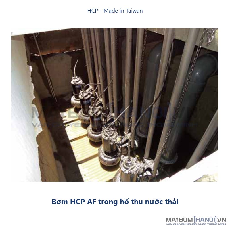 Bơm HCP AF trong hố thu nước thải