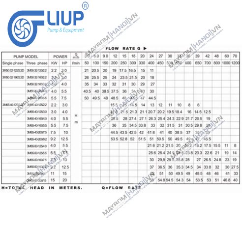 Máy bơm nước ly tâm Liup Pro 3M65-50 200/15 (15kw) 5