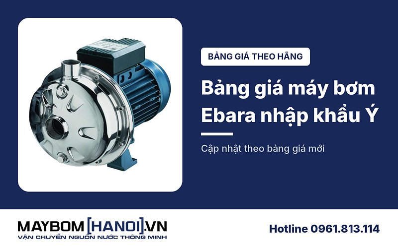Bảng giá máy bơm nước Ebara nhập khẩu Ý (Italy) mới nhất