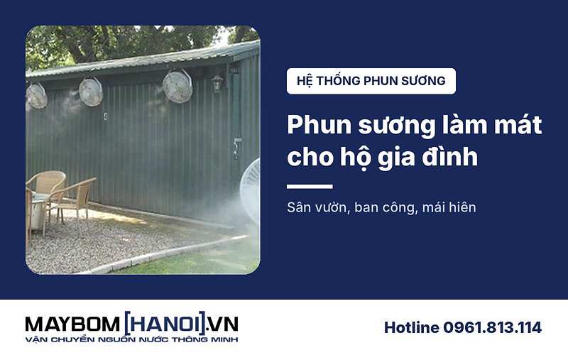 Hệ thống phun sương làm mát cho hộ gia đình